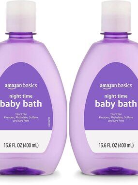 Amazon Basics Tear-Free Night-Time Baby Bath, 13.6 Fl Oz (Pack of 2)